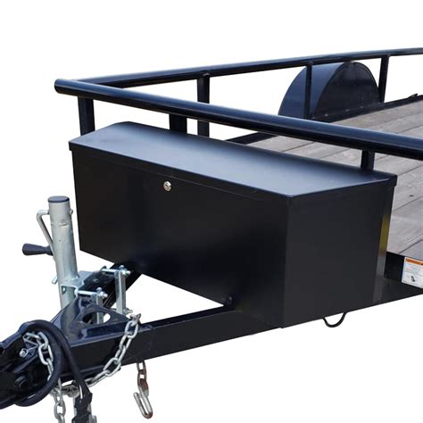 expanded metal trailer tongue box|large trailer tongue storage box.